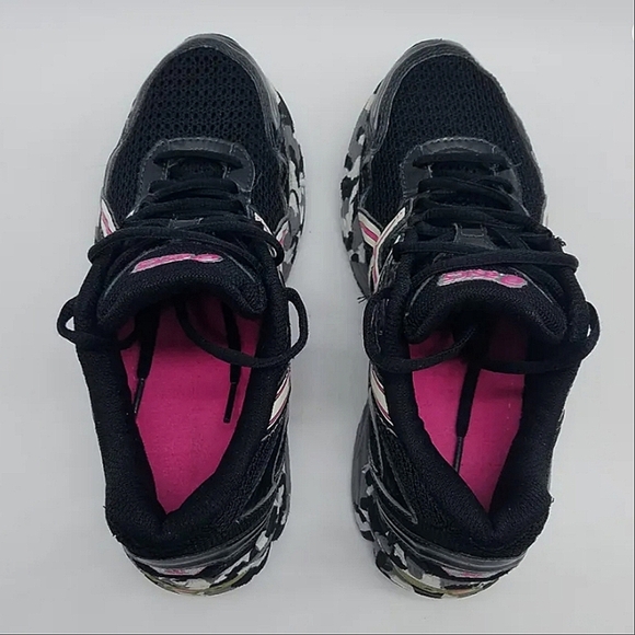 Asics SZ 6 Black/Pink Camouflage Running/Training Sneakers - Picture 2 of 10